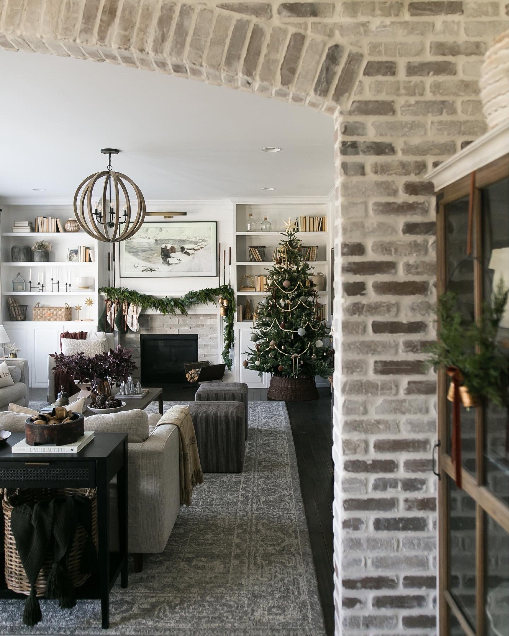 Materials we used for our brick wall. The green lid mortar was what we used to adhere the brick to the wall, and the white powder mortar we mixed and used as our grout! 

#LTKSeasonal #LTKhome #LTKHoliday