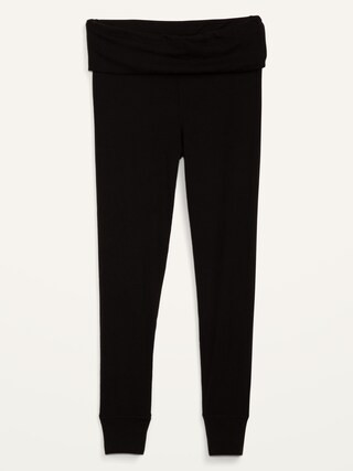 Maternity Rollover-Waist Cozy Plush-Knit Leggings | Old Navy (US)
