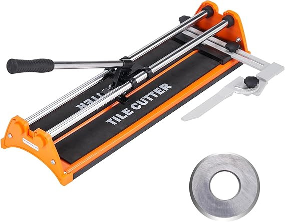 VEVOR Manual Tile Cutter, 17 inch Porcelain Ceramic Tile Cutter with Tungsten Carbide Cutting Whe... | Amazon (US)