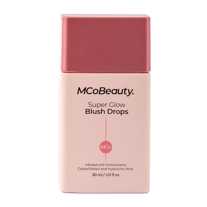 MCoBeauty Super Glow Blush Drops, Peach Pink, Luminous Flush for Radiant Cheeks, Vegan, Cruelty F... | Amazon (US)