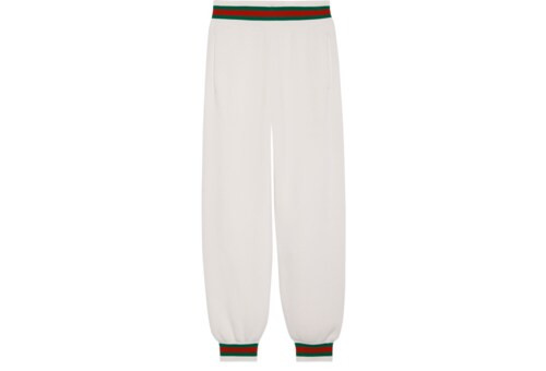 Rib wool pant with Web trim | Gucci (US)