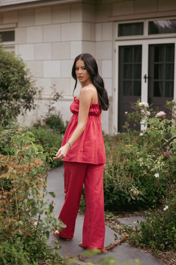 Ember Cotton Pants - Red | Petal & Pup (AU)