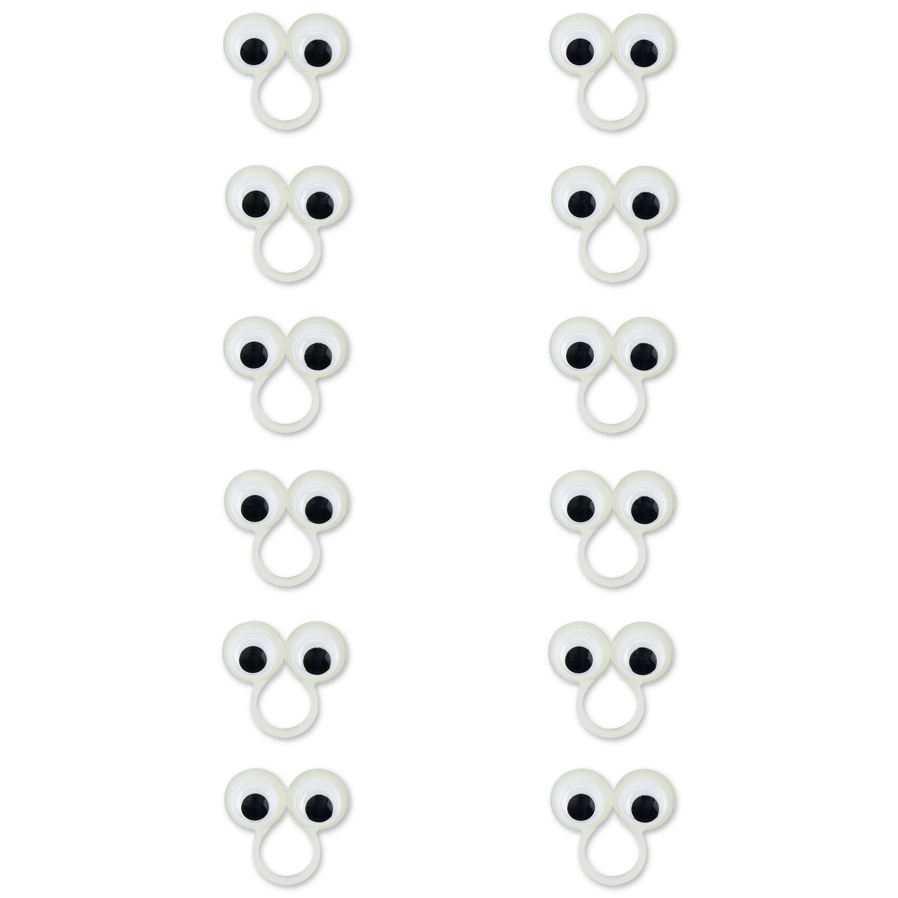 Halloween Googly Rings,12 Pieces, Glow in Dark, Plastic Material, Ages 3+, Party Favors, by Way t... | Walmart (US)