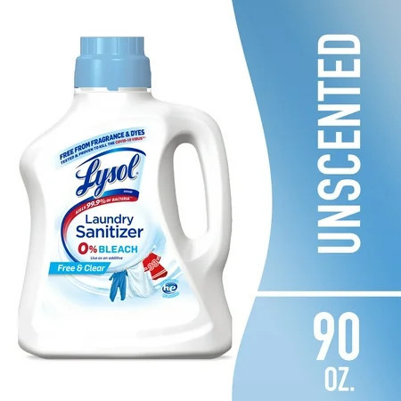 Lysol Laundry Sanitizer Additive Sanitizing Liquid for Clothes and Linens, Unscented, 90 oz | Walmart (US)
