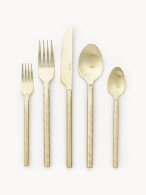 Brushed Cutlery Set Miles with Hammered Handles, in various set sizes | Westwing UK