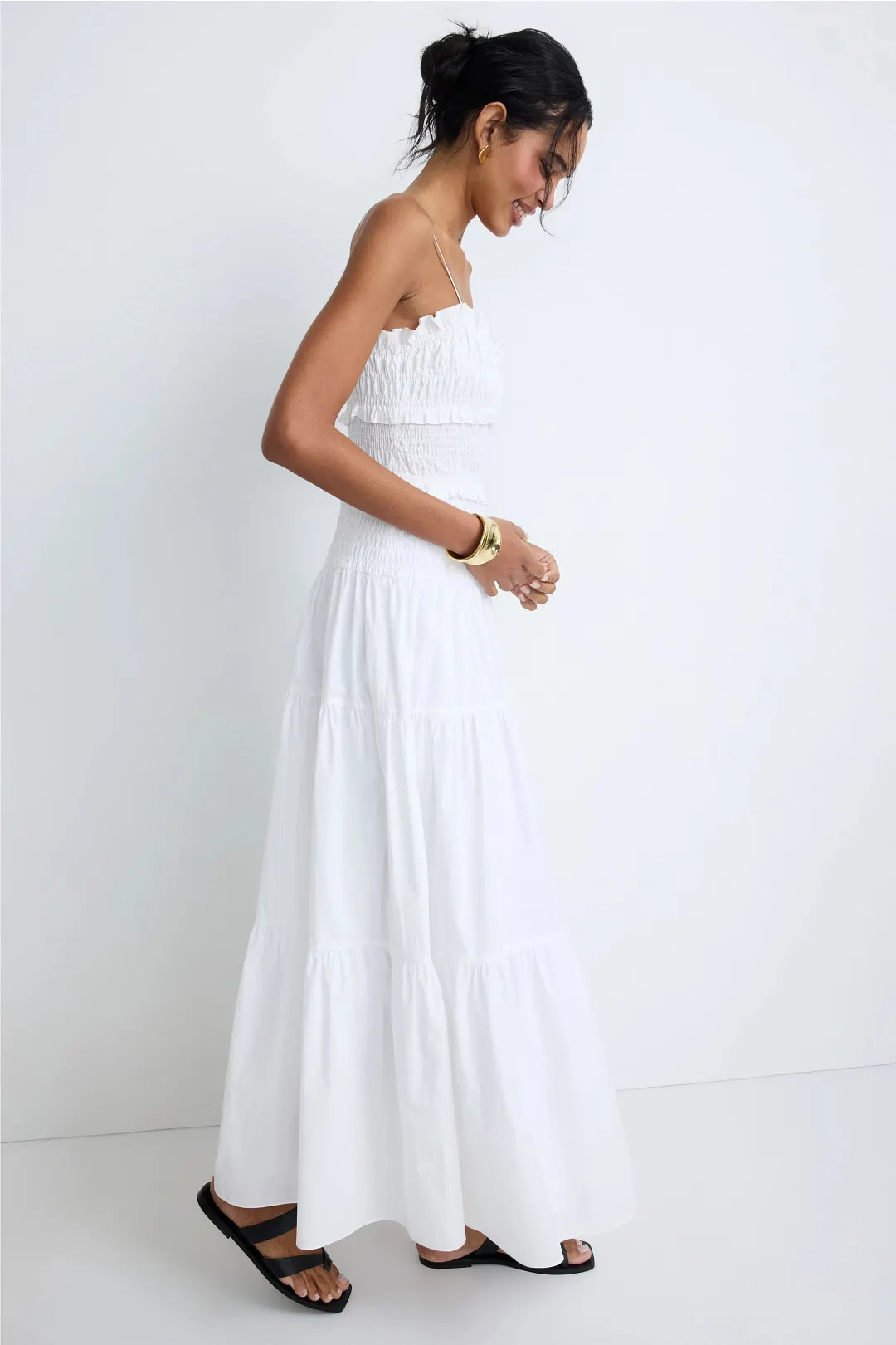 MICHAEL KORS Smocked Maxi Dress | Rent the Runway