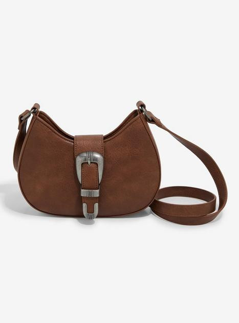 Brown Western Buckle Crossbody Bag | Hot Topic