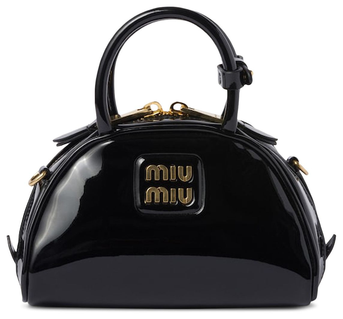 Miu Miu Vernice Miniborse Handbag 'Black' | GOAT