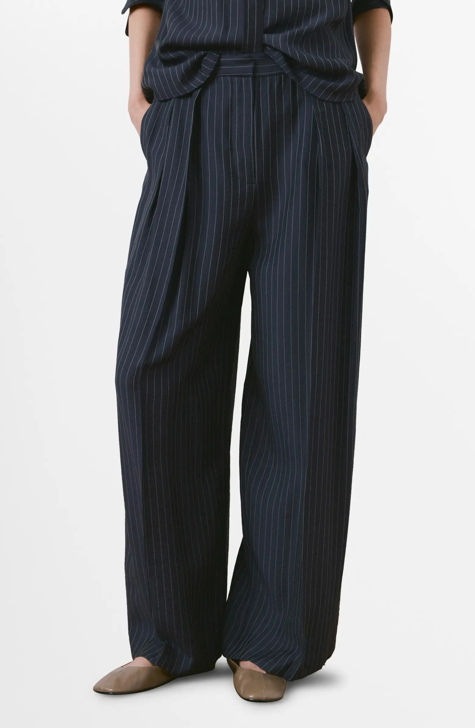 Pinstripe Wide Leg Pants | Nordstrom