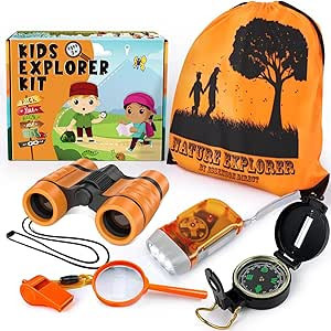 ESSENSON Kids Explorer Kit - Adventure Kit for Kids, Outdoor Explorer Kit with Binoculars, Summer... | Amazon (US)