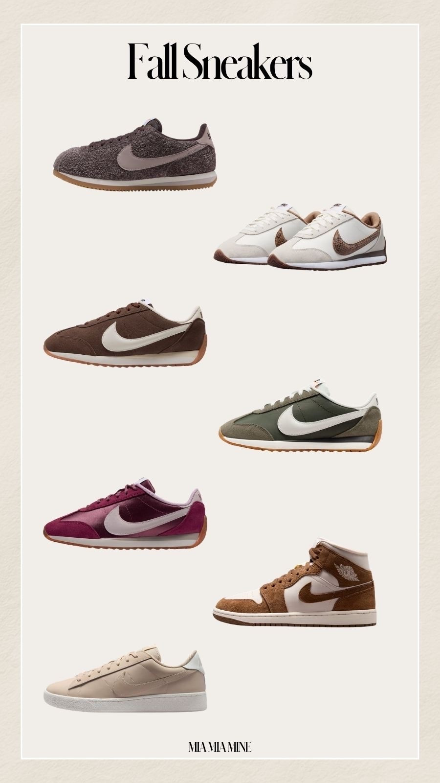 Fall sneakers on my wish list 
Nike sneakers for fall