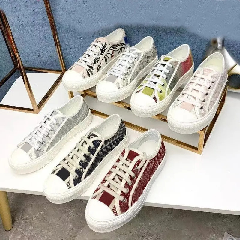 Top Designer Shoes Women Walk N Oblique Classic Canvas Sneakers Chaussures Summer Flattie Mesh Br... | DHGate