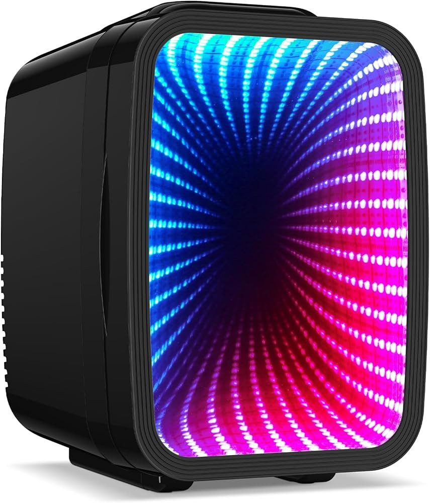 Mini Fridge, 4 Liter/6 Cans Small Refrigerator With Dimmable LED Light,AC/DC Portable Thermoelect... | Amazon (US)