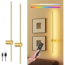 Battery Operated Wall Sconce Set of 2, 10000mAh Rechargeable Dimmable LED Wall Lamps with Remote,... | Amazon (US)