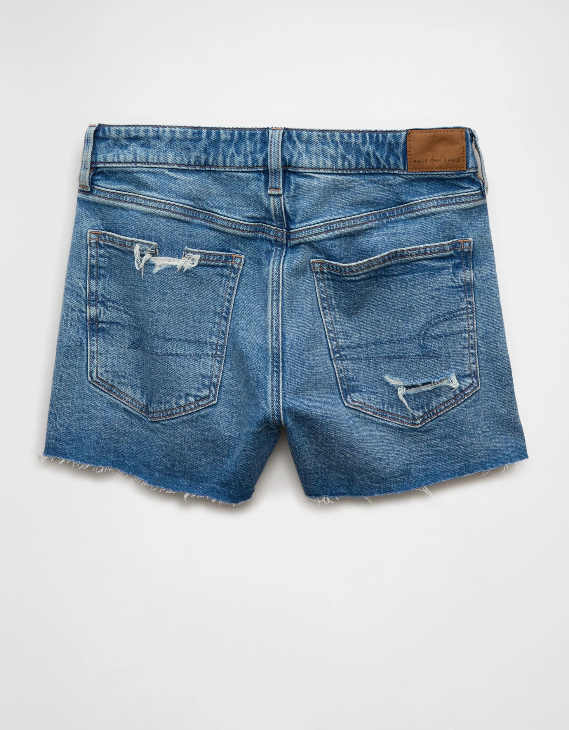 AE Strigid Super High-Waisted Mom Short | American Eagle Outfitters (US & CA)