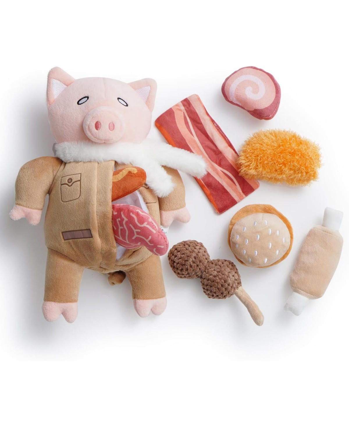 Nocciola 9-in-1 Pig Plush Dog Toys,Funny Piggy Puzzle Toy with 8 Pork Food Squeaky & Crinkle Toys,Stimulating Enrichment Toys for Small Medium Dogs | Macy's