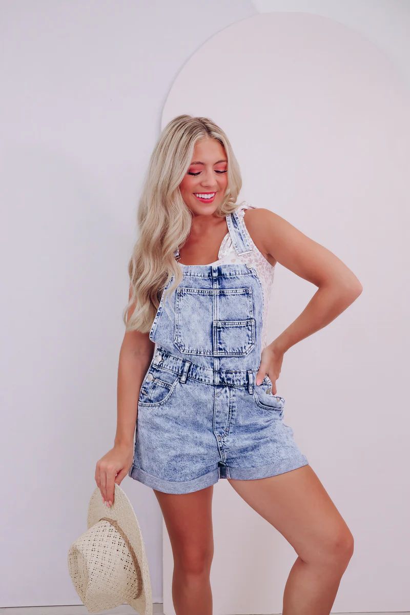 Camila Classic Pocketed Overall Shorts | Whiskey Darling Boutique