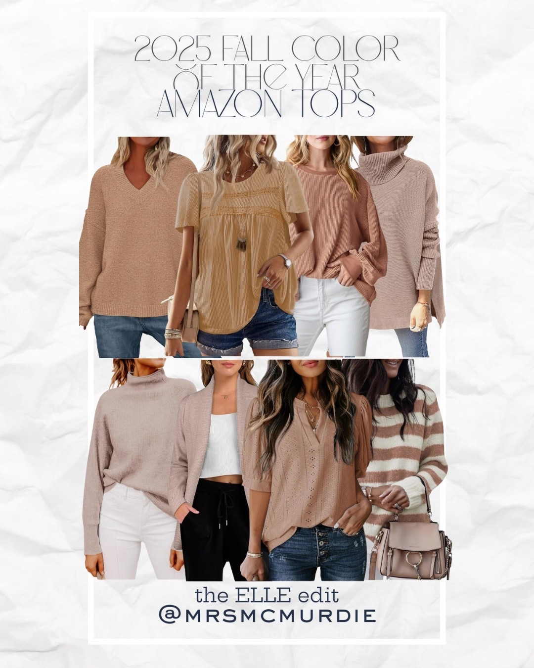2025’s fall color of the year is here 🤎 Cozy knits, easy blouses, and chic layers — all from Amazon and all in the prettiest warm neutral. Perfect for pairing with denim, skirts, or your favorite fall trousers 🍂 #FallFashion2025 #AmazonFinds #FallOutfits #AmazonTops #LTKfinds #LTKstyle #LTKunder50 #NeutralStyle #CozyChic #FallWardrobe #theELLEedit #mrsMcMurdie #LTKfallfashion

#LTKFindsUnder50 #LTKOver40 #LTKStyleTip