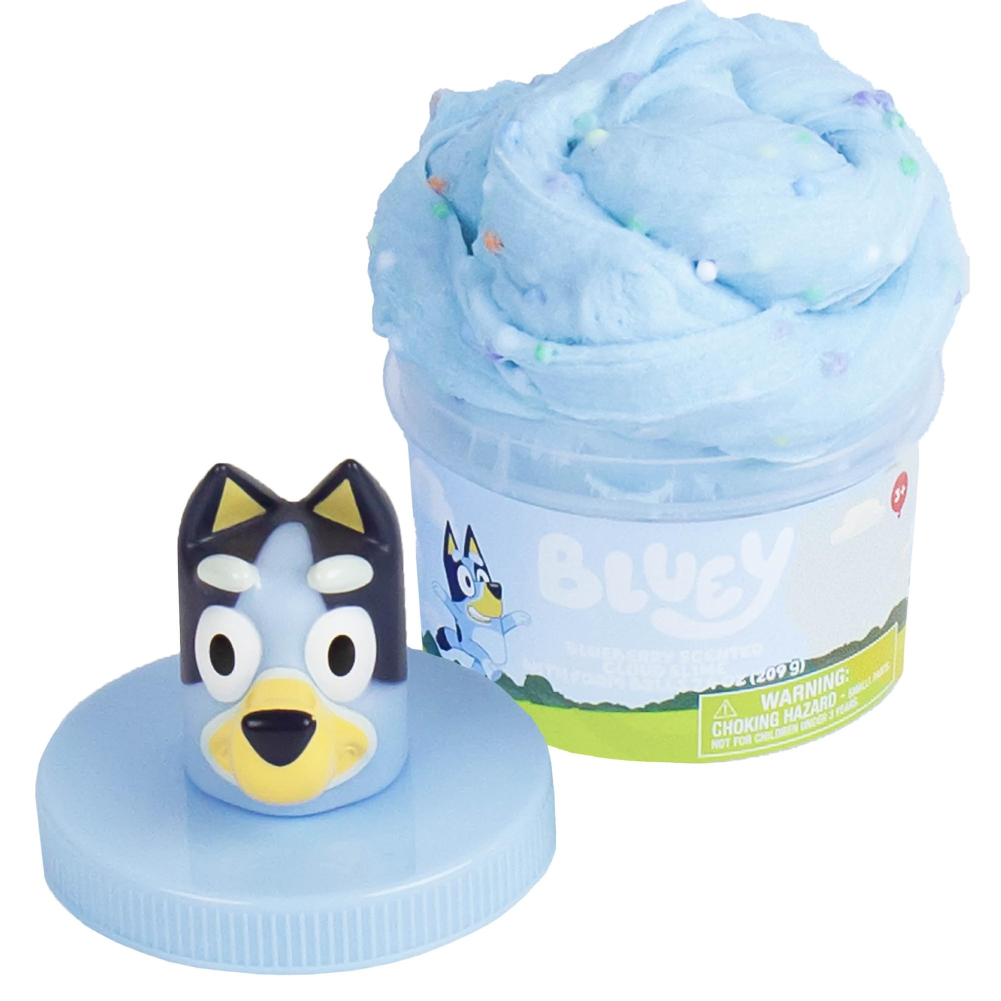 Bluey Premium Cloud Slime, Blueberry-Scented Fluffy Slime, Pre-Made Slime for Kids with Mix-Ins, ... | Amazon (US)