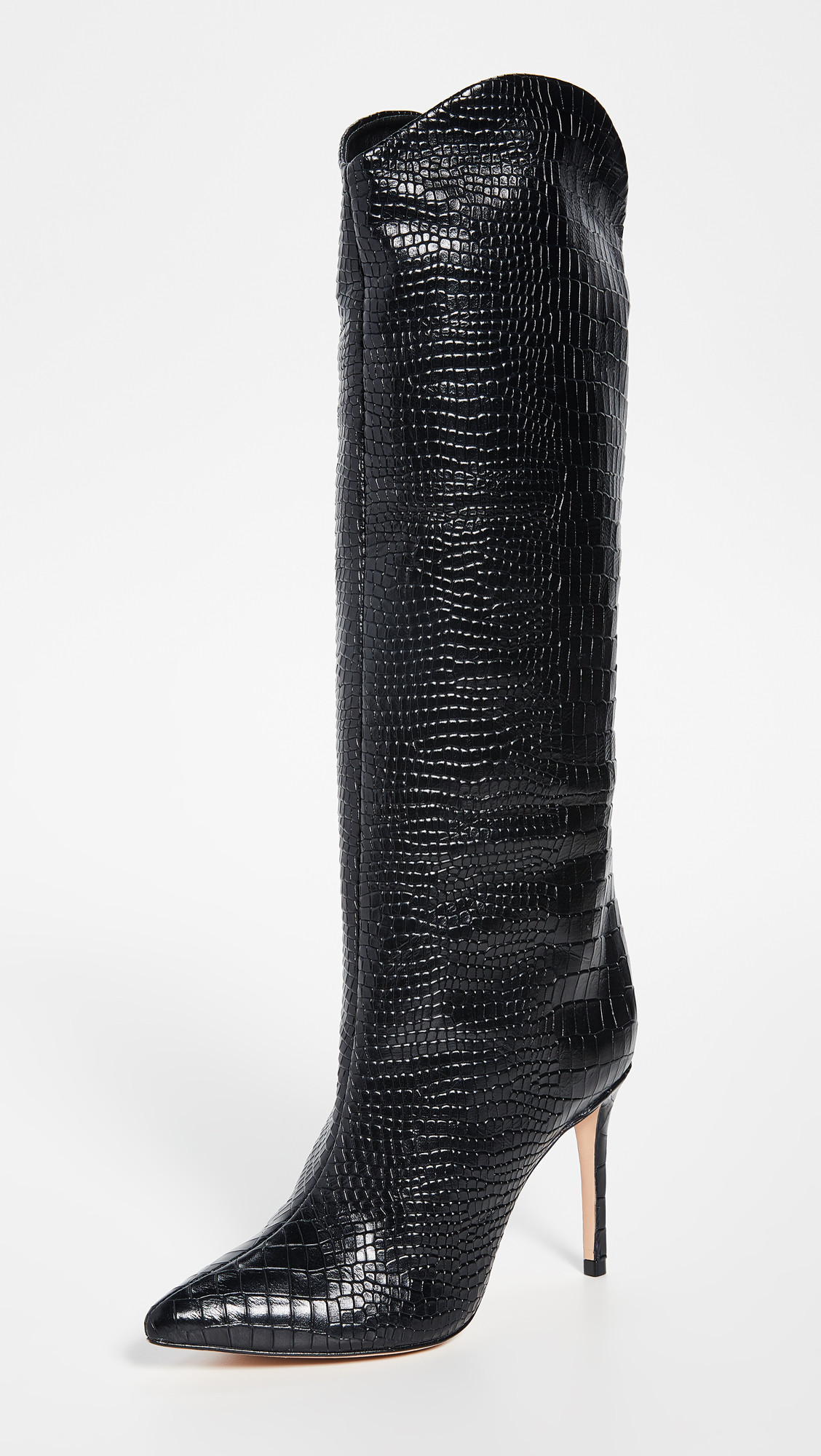 Schutz Maryana Croc Tall Boots Black 5 | Shopbop