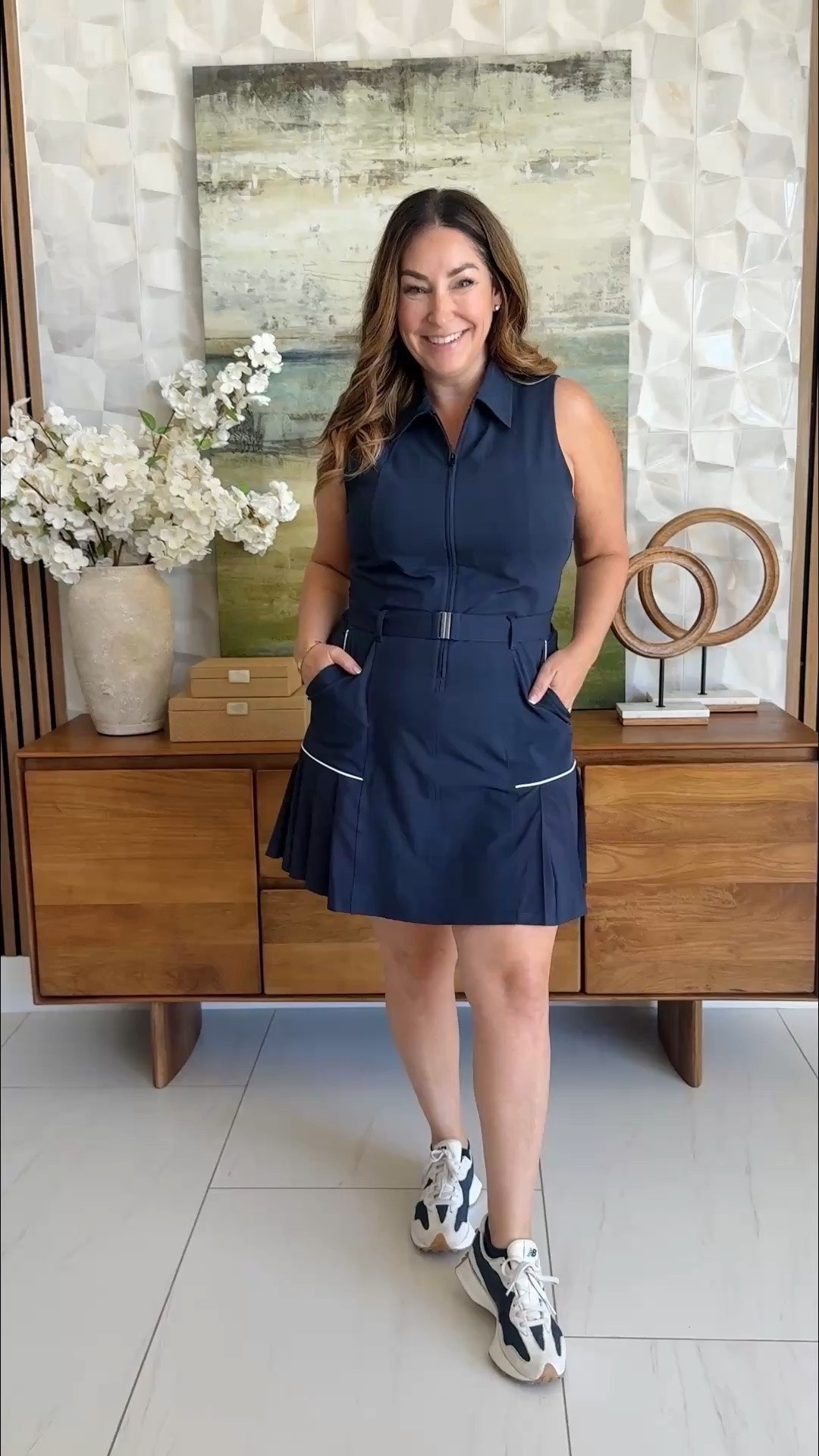 Athleta golf dress with split back, tee holders and pockets such a cute one and done for summer! Tts wearing large

#LTKOver40 #LTKSeasonal #LTKActive