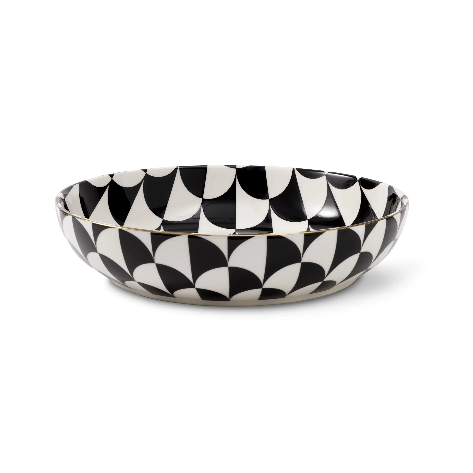 Thyme & Table Emmett Ceramic Serve Bowl Black and White | Walmart (US)