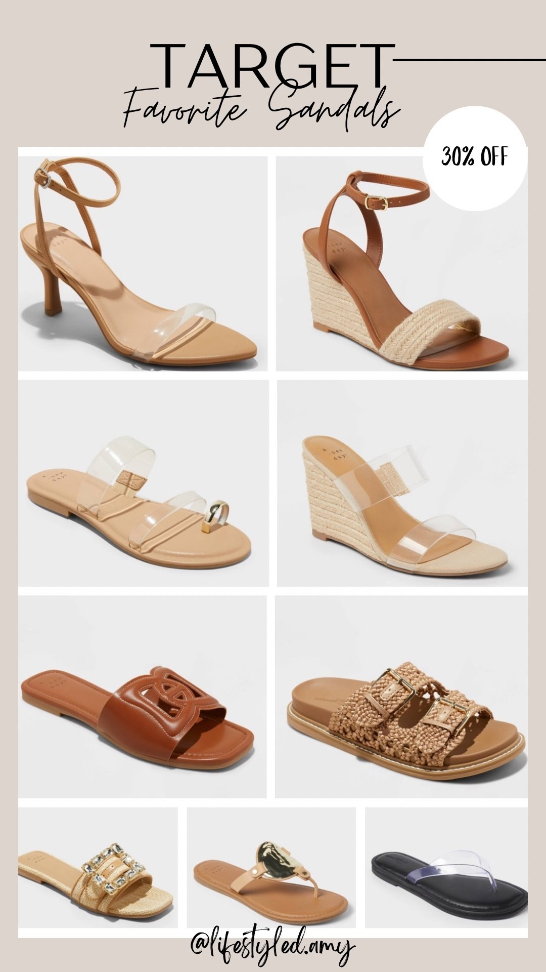 Target sandals 30% off 

#LTKSaleAlert #LTKFindsUnder50 #LTKShoeCrush