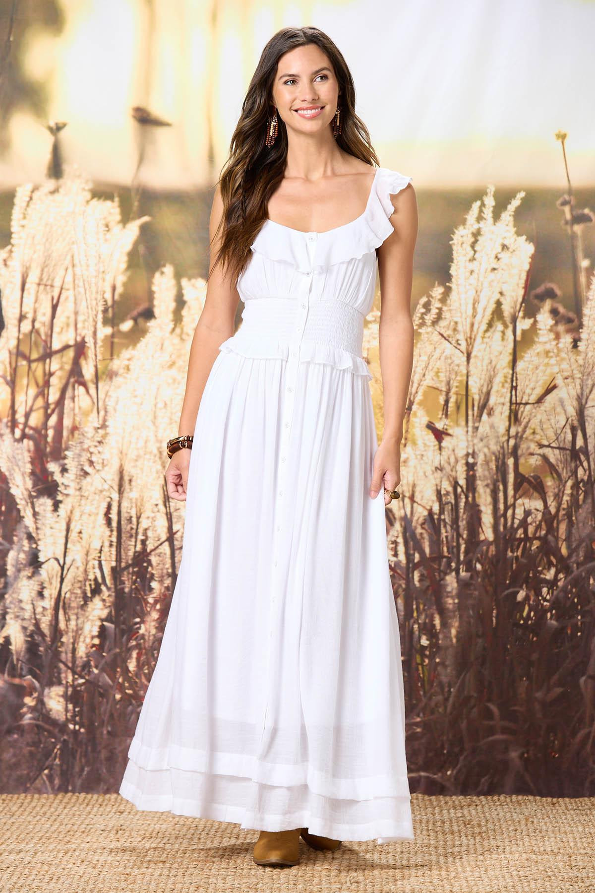 Ruffled Smocked Waist Dress | Cato Fashions