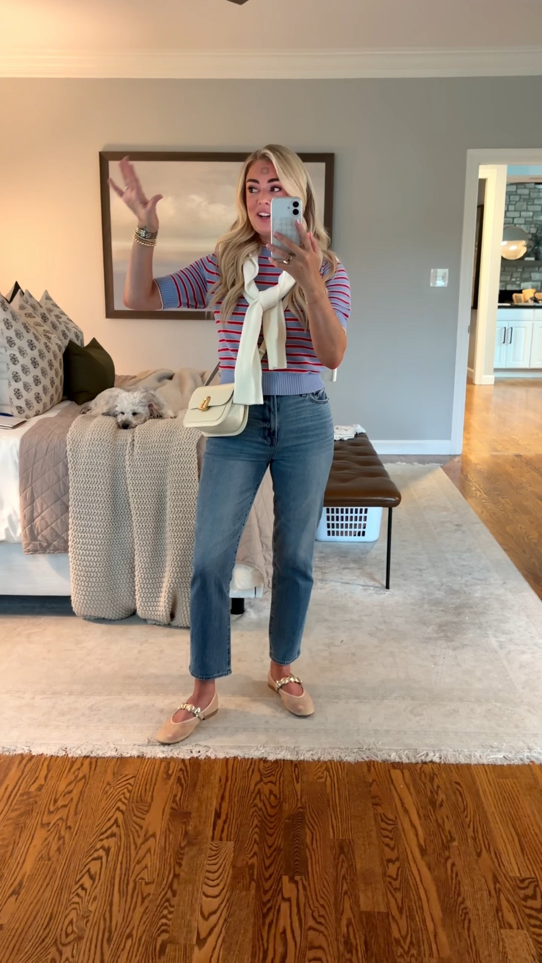 Wearing a small in the top & 27 in the jeans

#LTKgrwm #LTKootd #LTKSeasonal