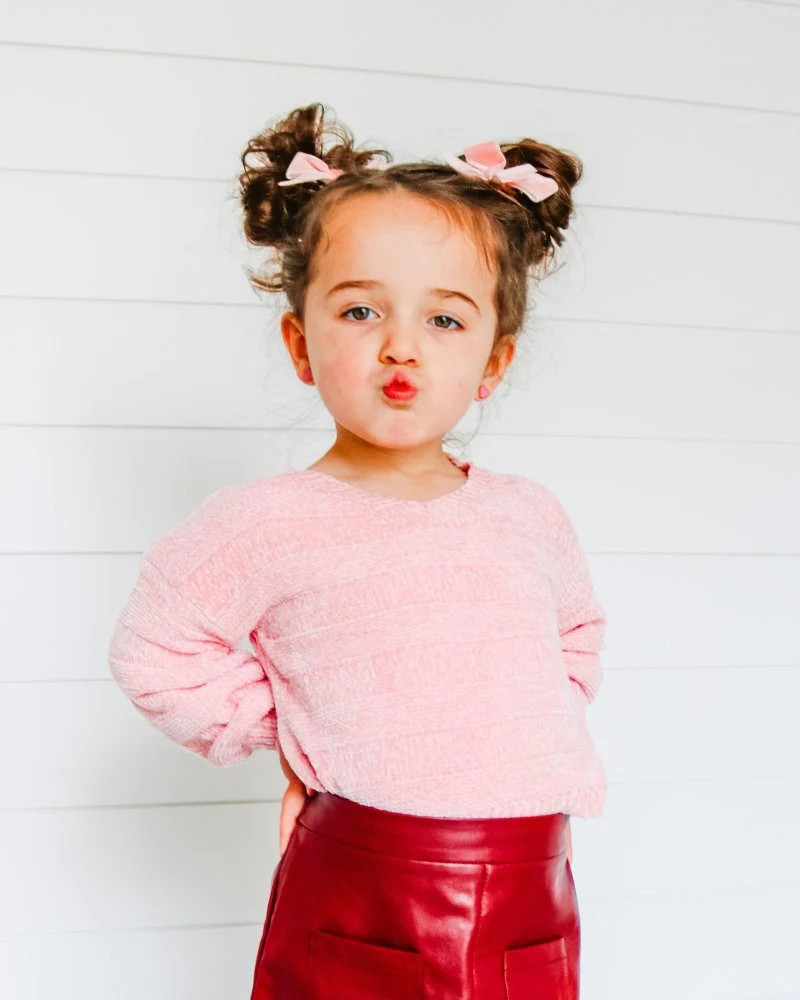 Shayla Knit Sweater - Soft Pink | Bailey's Blossoms