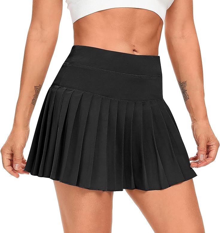 DERCA Pleated Tennis Skirt for Women with Pockets Shorts Athletic Golf Skirts Workout Sports Acti... | Amazon (US)