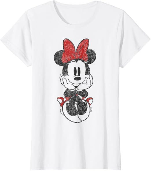 Disney Mickey and Friends Minnie Mouse Vintage Sitting T-Shirt | Amazon (US)