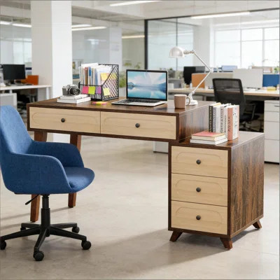Computer Desk With Drawers, Writing Table | Gift Idea | Wayfair North America