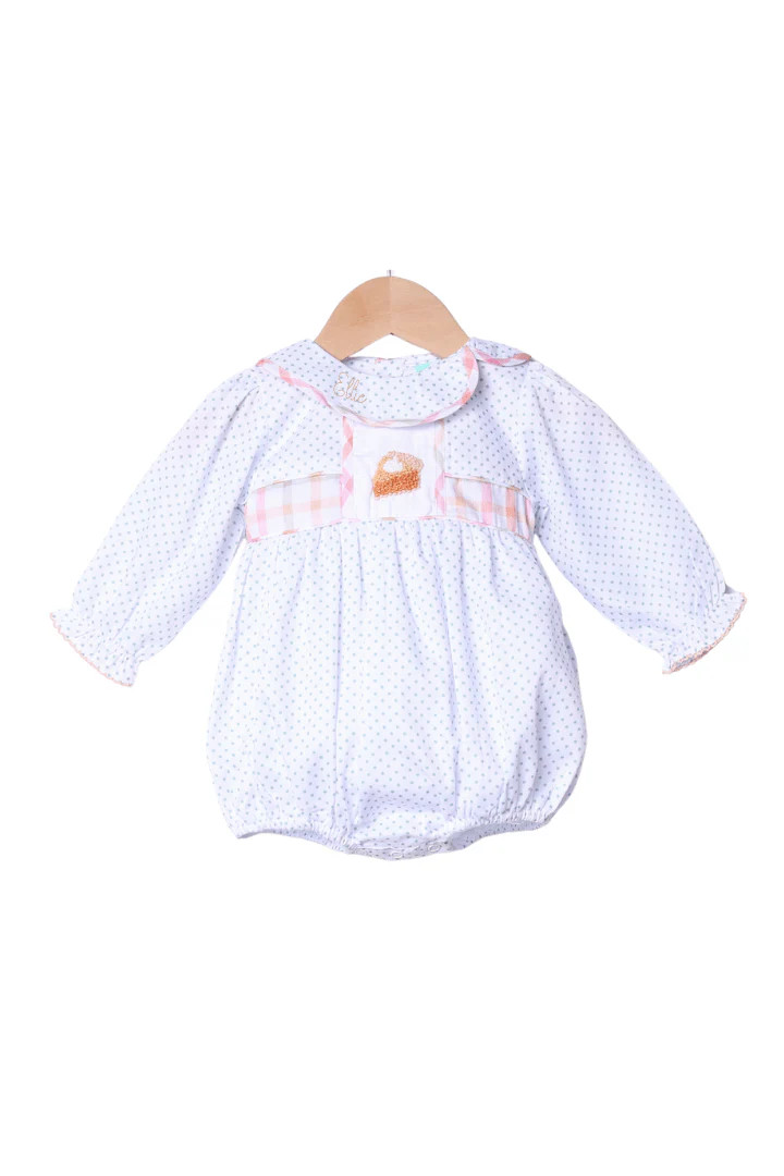 Sweet Pumpkin Pie Plaid Bow Bubble | The Smocked Flamingo
