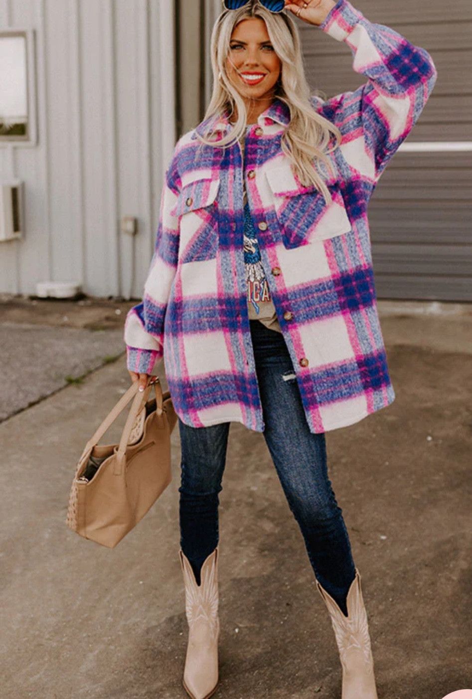 Hello beautiful pink and blue plaid jacket!! Definitely dupe to last year’s Anthropologie coat!! 

#LTKSeasonal #LTKstyletip #LTKunder100