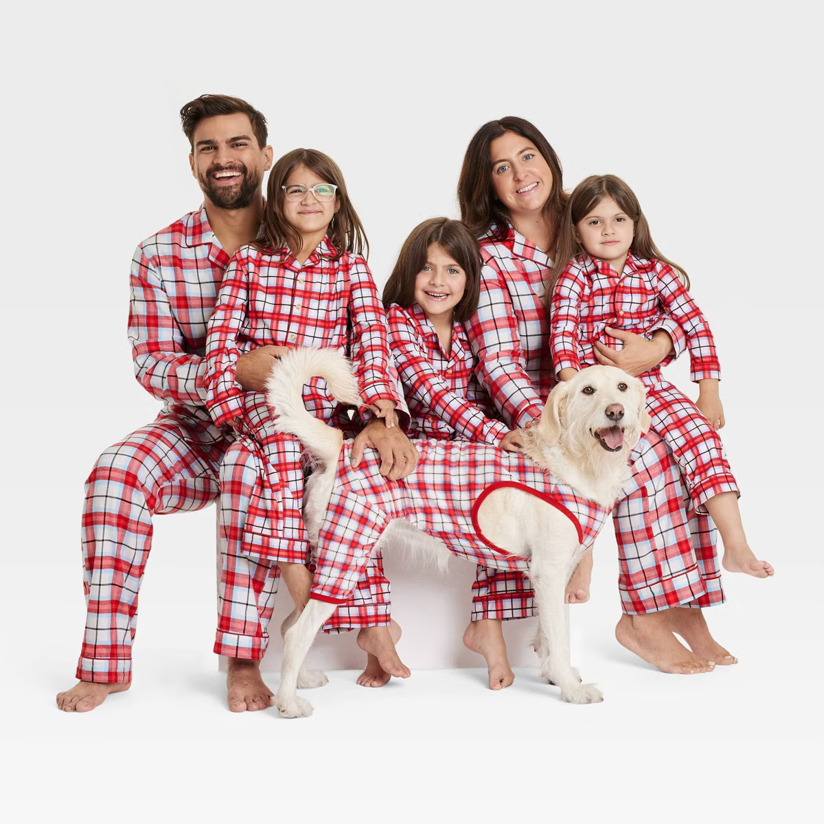 Women's Plaid Flannel Holiday Matching Family Pajama Set - Wondershop™ White | Target