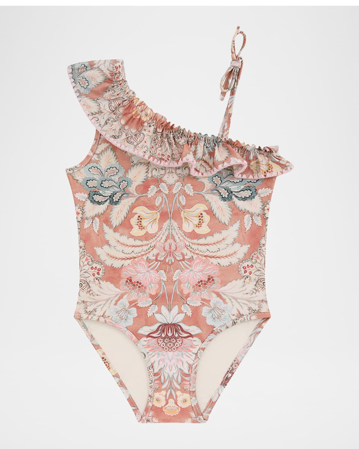 Girl & apos;s Daylight Asymmetric Ruffle One-Piece Swimsuit, Size 1-12 | Neiman Marcus