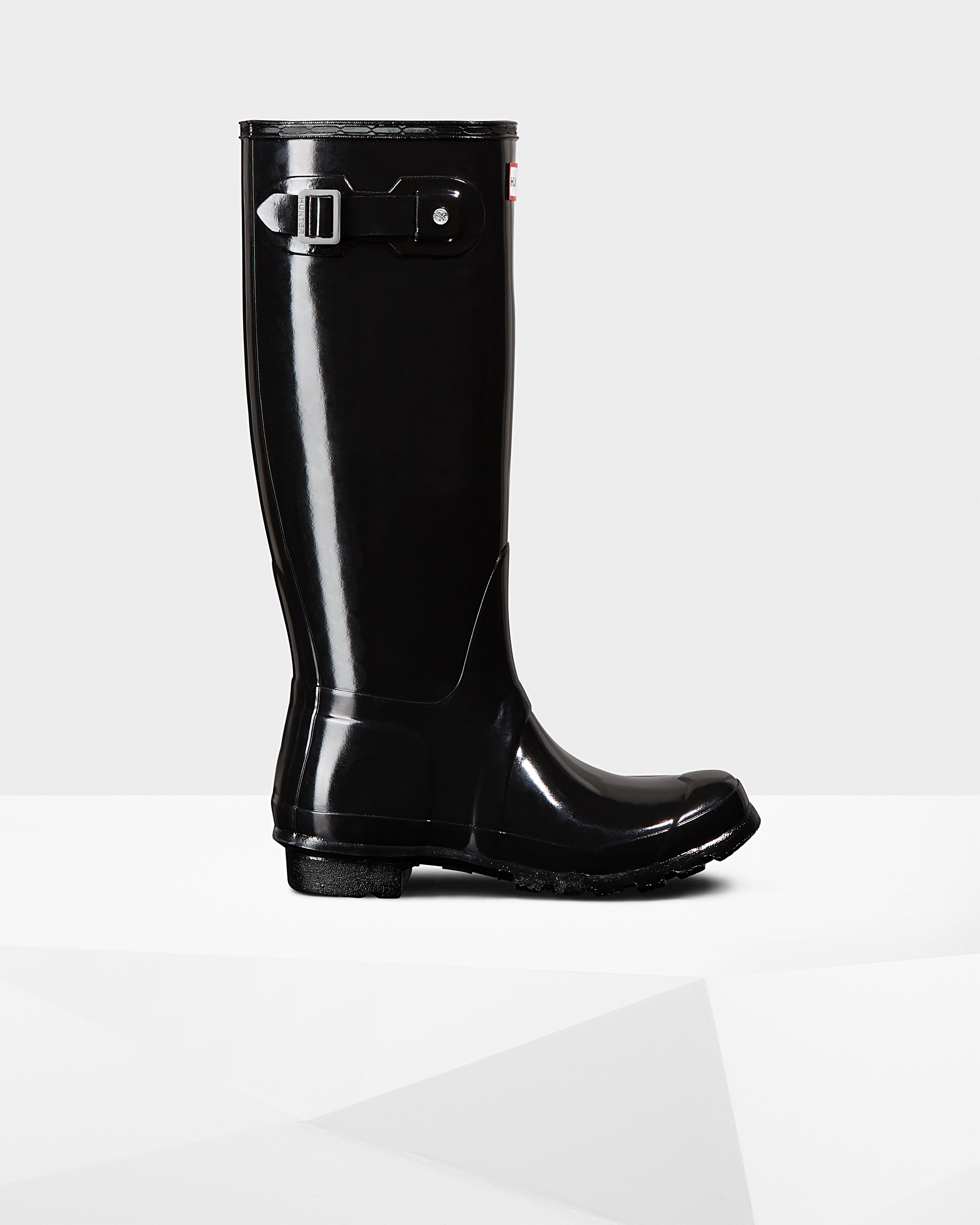 Women's Original Tall Gloss Rain Boots: Black | Hunter (US and CA)