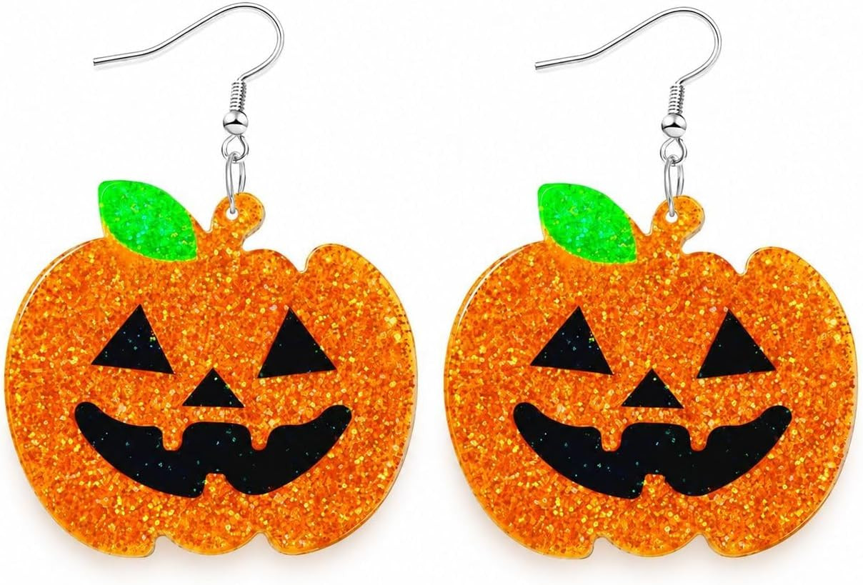 Halloween Pumpkin Earrings for Women Halloween Costume Accessories Dress Up Jewelry Orange Pumpkin Dangle Earrings Fall Party Cosplay Outfit Accessories | Amazon (CA)