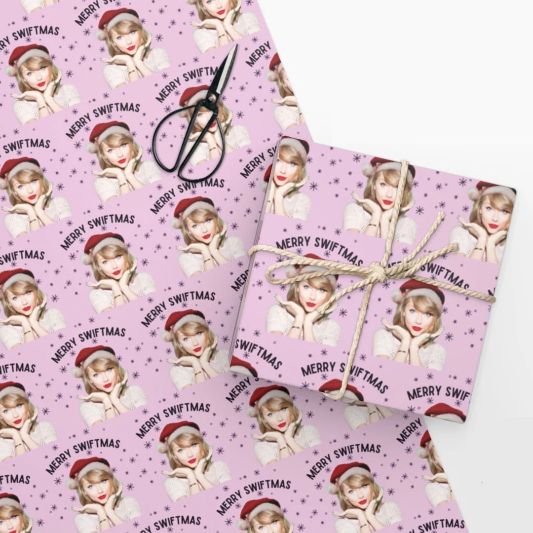 Merry Swiftmas Wrapping Paper, Taylor Swift Eras Tour Gift Wrapping Paper, Taylors Version Gift W... | Etsy (US)