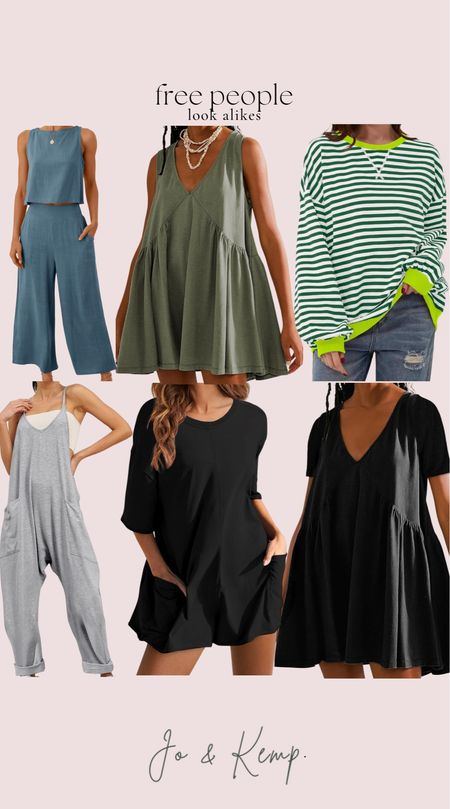 Free people look alike, all from Amazon.





Free people jumper, free people jumpsuit, free people dress, free people sweater, free people longlseeve top, free people doop, free people dupe

#LTKfindsunder50 #LTKfindsunder100 #LTKstyletip