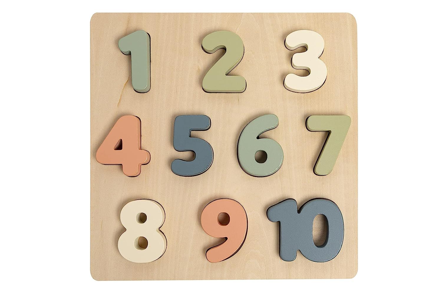 Pearhead Wooden Numbers Puzzle, Colorful Counting, Interactive Learning Board Educational Toy, Ba... | Amazon (US)