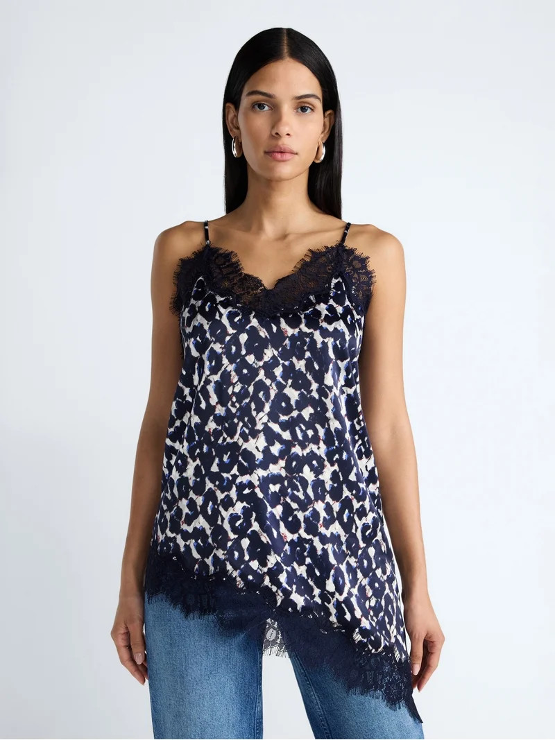 Devil Wears Prada Scoop Collection Women's Asymmetrical Lace Cami, Sizes XS-XXL | Walmart (US)
