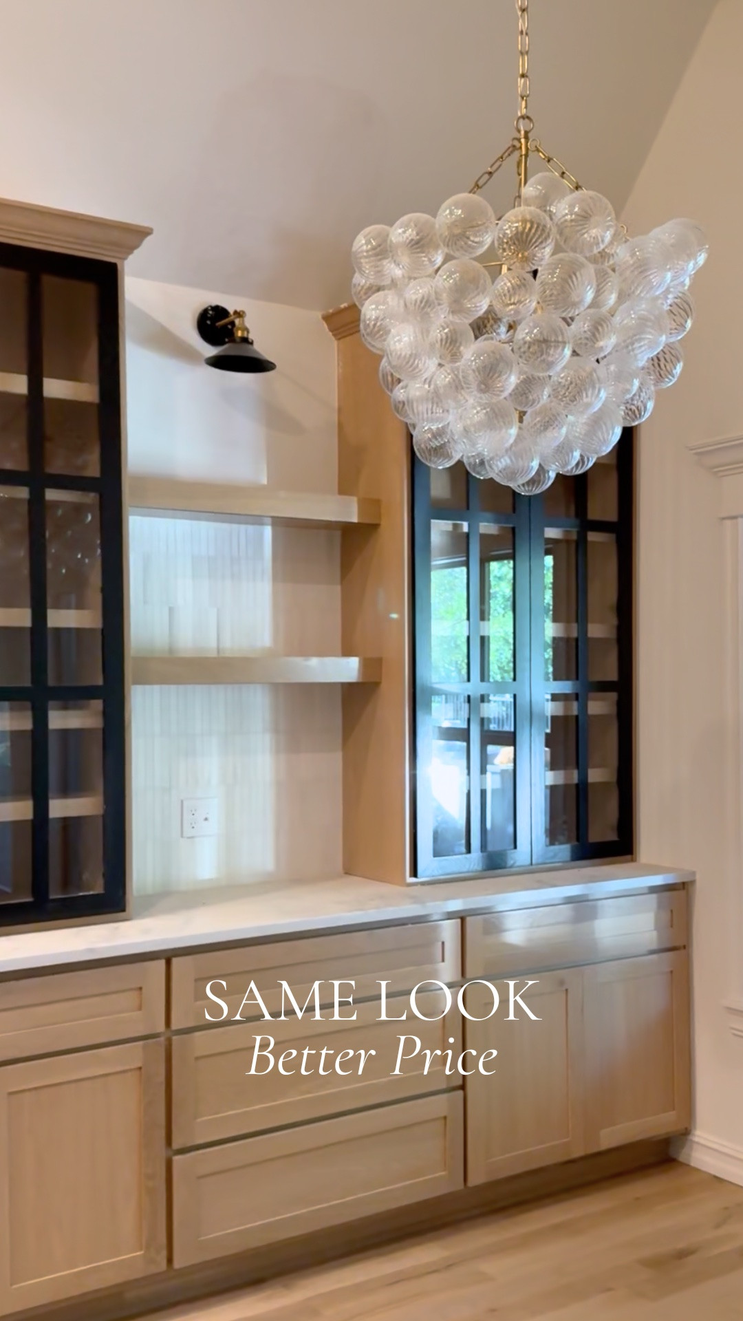 Do you also have expensive taste… but not always the budget for it? Same. The good news is, there’s almost always a great dupe out there. Take this light fixture for example: the original is over $2,000, but I found multiple look-for-less options for $500 and under that give the same designer feel.