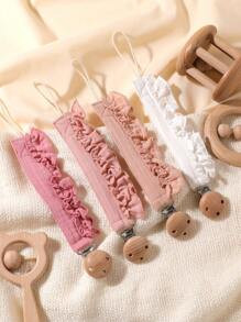 2Pcs/Pack Pacifier Holders With Elastic Band | Baby Pacifier Chain Clips |Universal Holder Soothe... | SHEIN