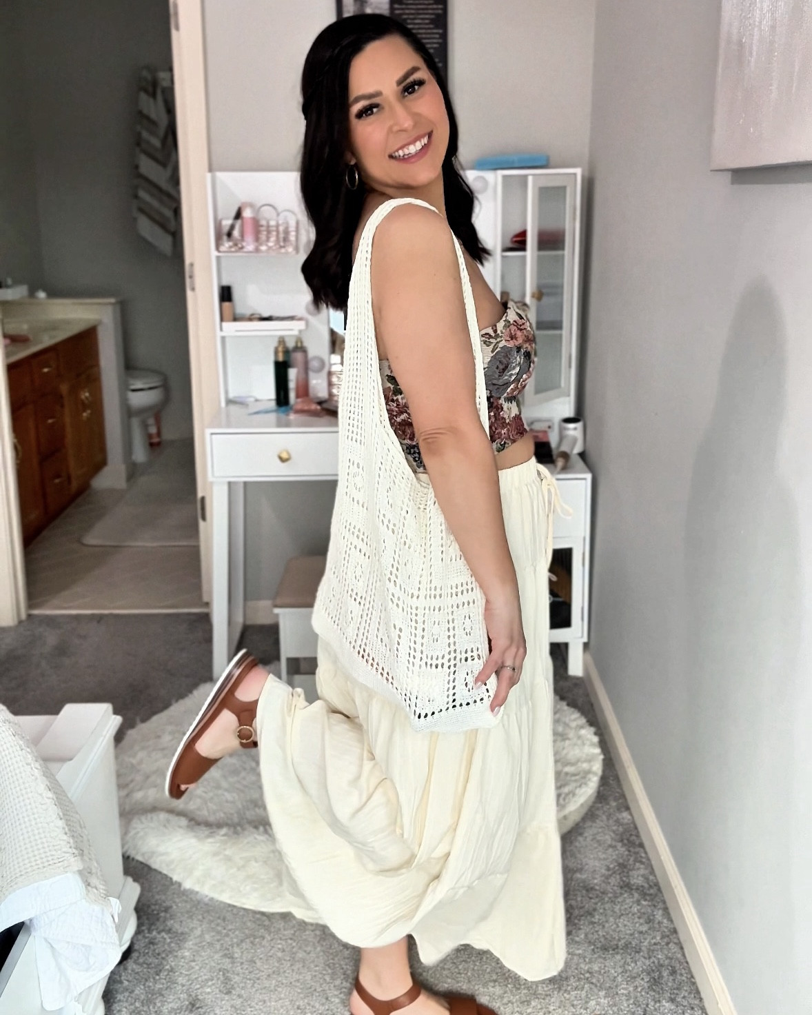 Brunch/date night Spring/summer Outfit 
Weight:136 
Height: 5’2 
MEDIUM IN ALL

#LTKPetite #LTKFindsUnder50 #LTKFestival