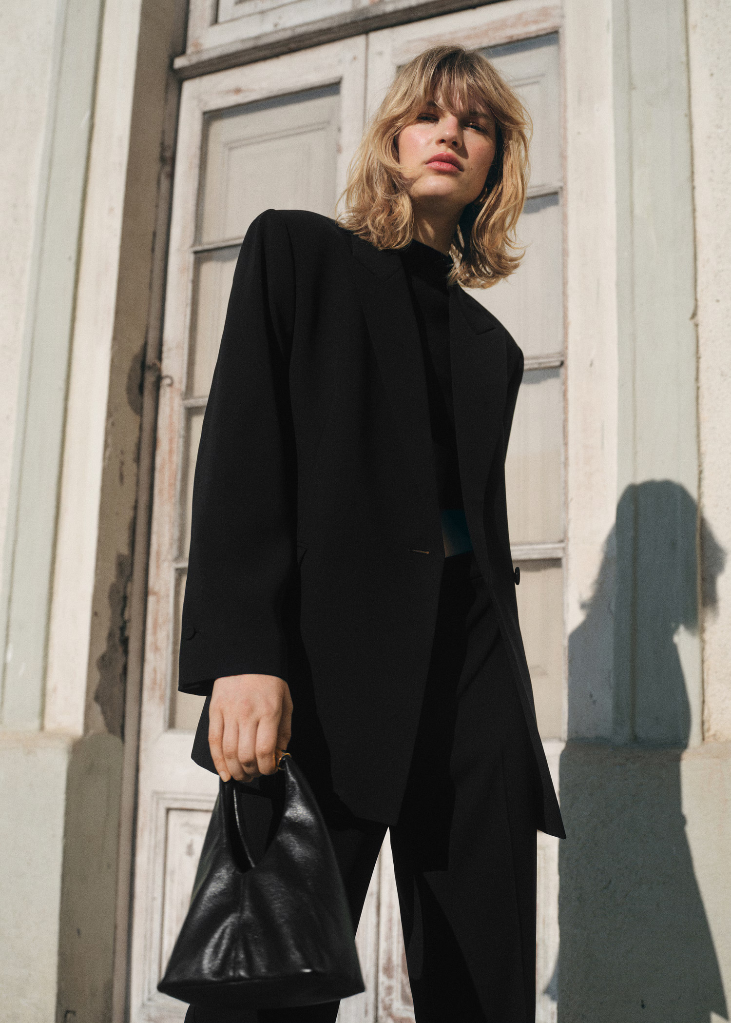 Double-breasted suit blazer - Women | MANGO United Kingdom | MANGO (UK)