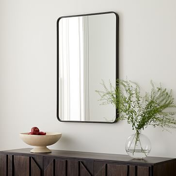 Modern Streamline Rounded Edge Wall Mirror - 36&quot; | West Elm (US)