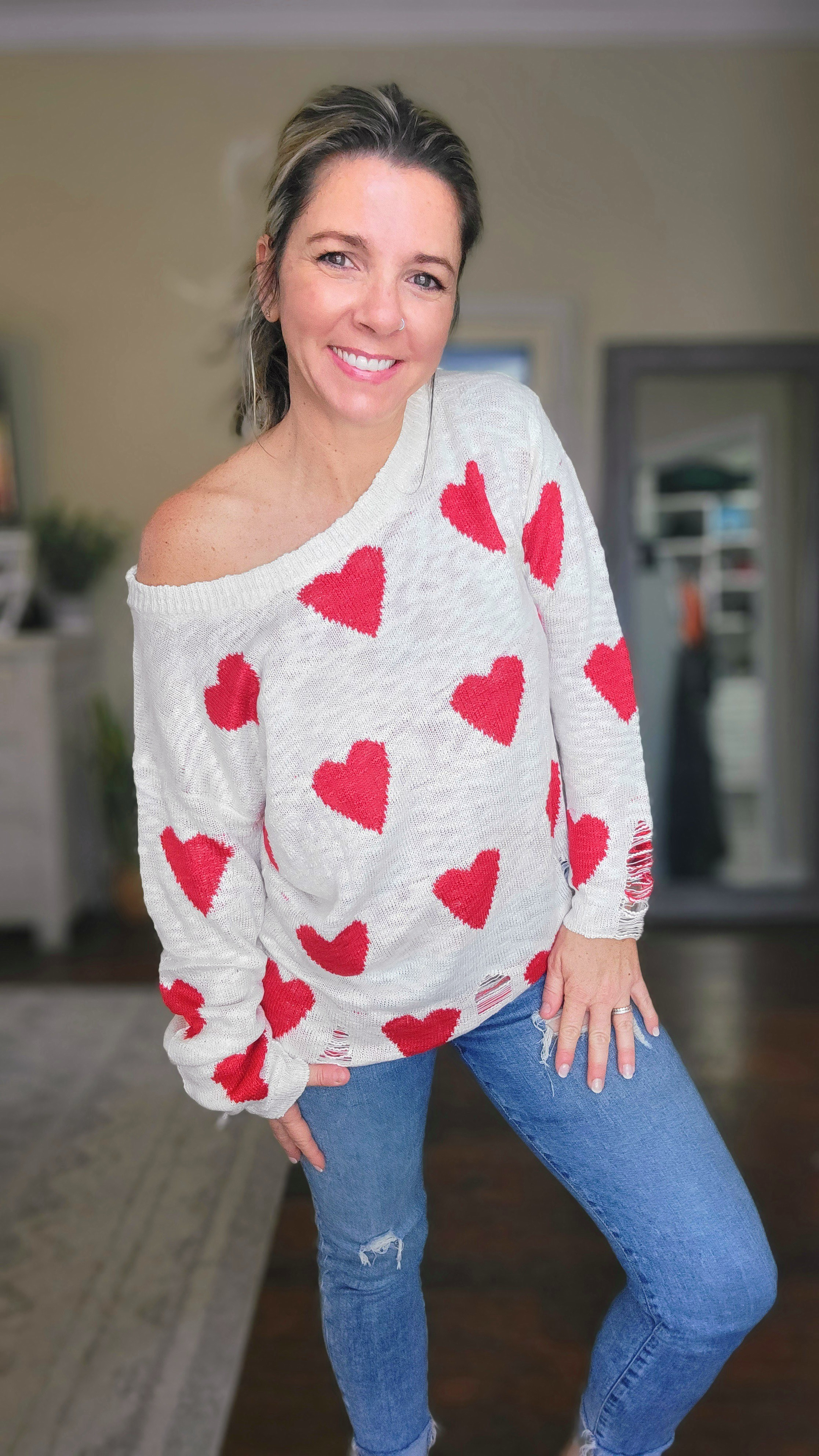 Sized up for an oversized casual look. Perfect for V-Day! 

#LTKSeasonal #LTKOver40 #LTKFindsUnder50