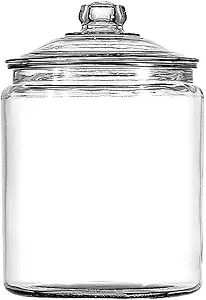 Anchor Hocking 1 Gallon Heritage Hill Glass Jar with Lid (4 piece, all glass, dishwasher safe) | Amazon (US)
